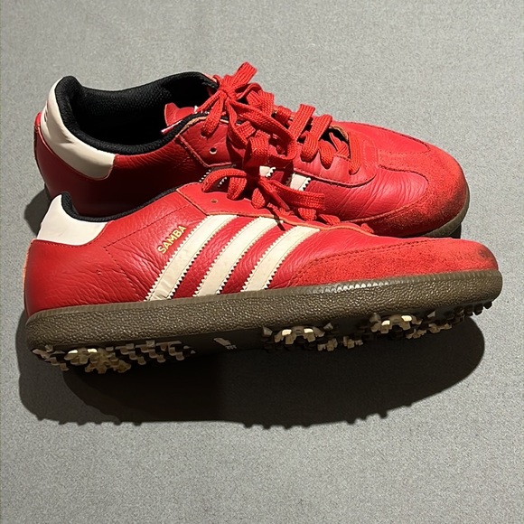 adidas Shoes Adidas Samba Golf Shoes Mens Size 75 Red White Limited